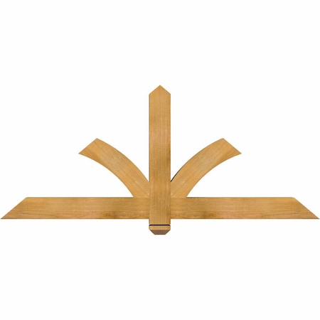 Ekena Millwork Redmond Rough Sawn Timber Gable Bracket, Western Red Cedar, 60"W x 25"H x 4"D x 4"F, 10/12 Pitch GBW060X25X0404RED00RWR